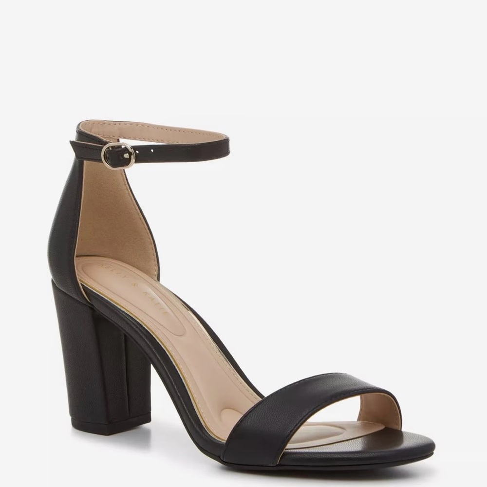 Kelly & Katie Black Block Heel Sandals